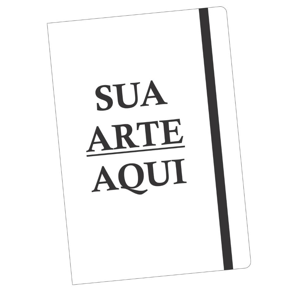 KIT - Caderneta PERSONALIZADA tipo Moleskine 14x20 SKETCHBOOK sem ou com pauta - personalizado com sua arte, logotipo.