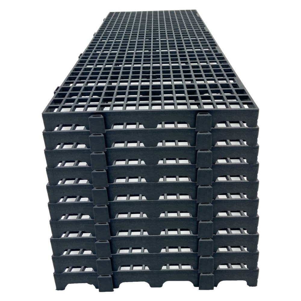 Pallet Estrado Plástico Preto 25x50x2,5cm Piso Plástico