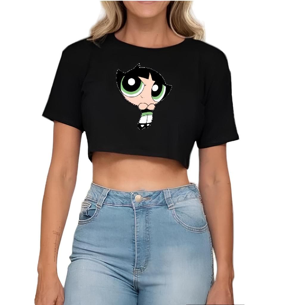 Croped Camiseta Feminina Leve Casual dia a dia Meninas Super Poderosas