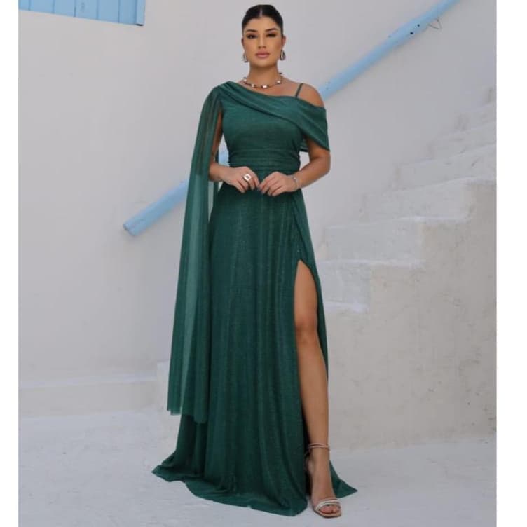 Vestido Longo Feminino de Festa Capão Ciganinha Casamento Formatura