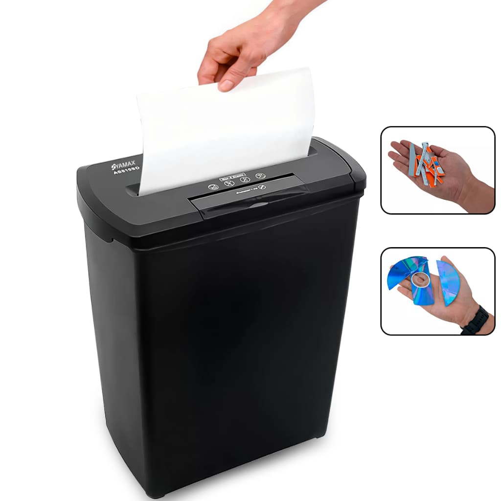 Fragmentadora Yamax 8 Folhas 12 Litros Papel e CD