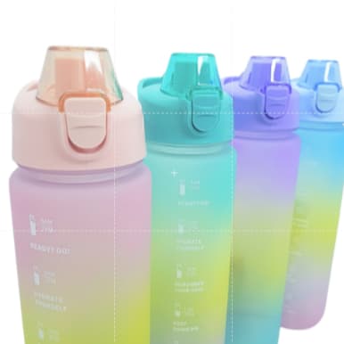 Garrafa para Água De Plástico 1 litro/1000ml portátil Design Esportivo/ garrafa Squeeze para academia com sacola