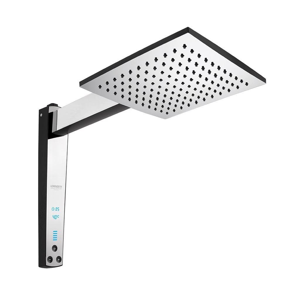 Chuveiro Acqua Century Digital Preto Cromado 220v 7500w Ducha Quadrado Lorenzetti