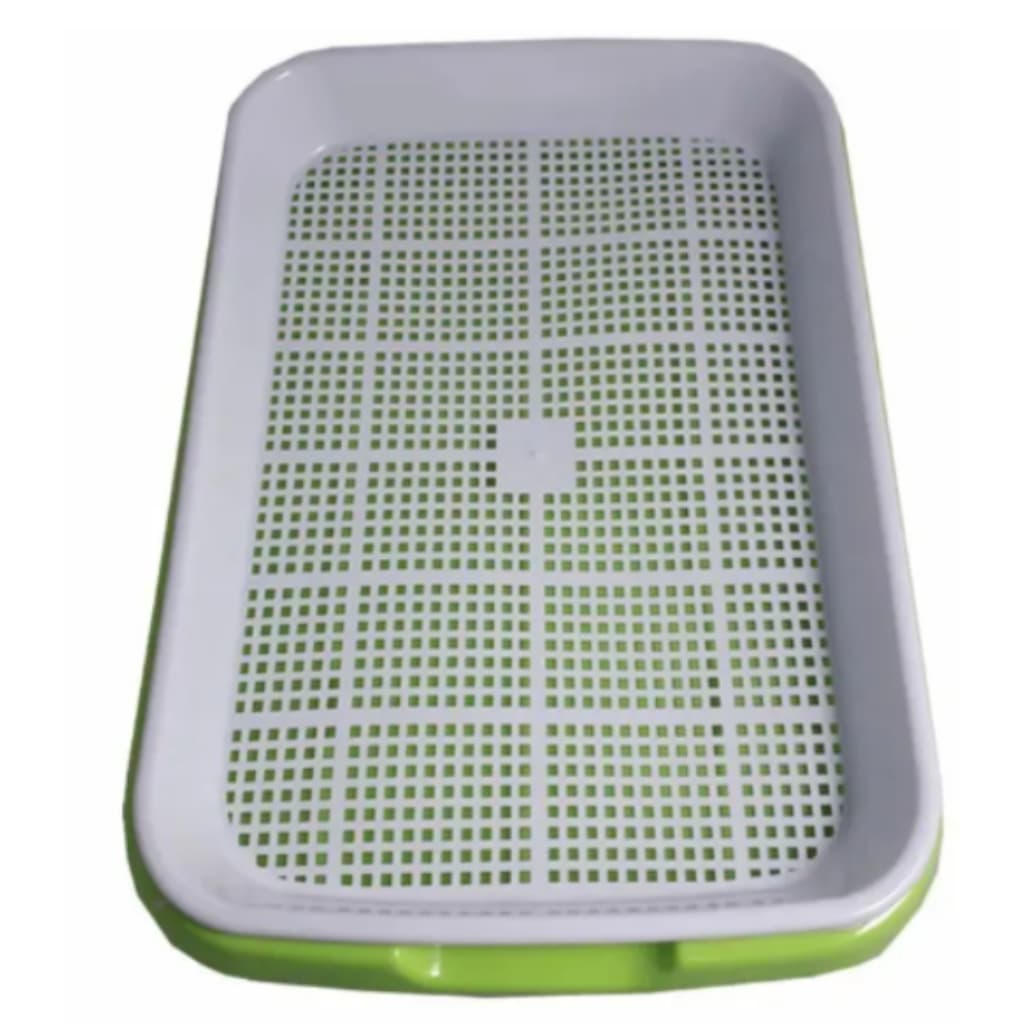 Kit com 3 Bandeja Verde Para Microverdes Dupla Camada Germinação Broto