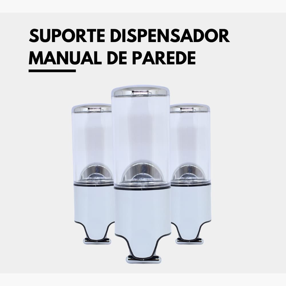 DISPENSER DE PAREDE MANUAL  SABONETE LÍQUIDO SHOMPOO DETERGENTE LÍQUIDO
