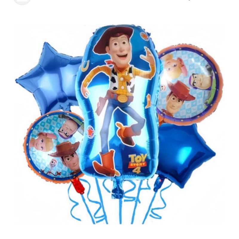 Kit C/5 Balão Metalizado  Toy Story Ocasião Aniversário, festa e decoração