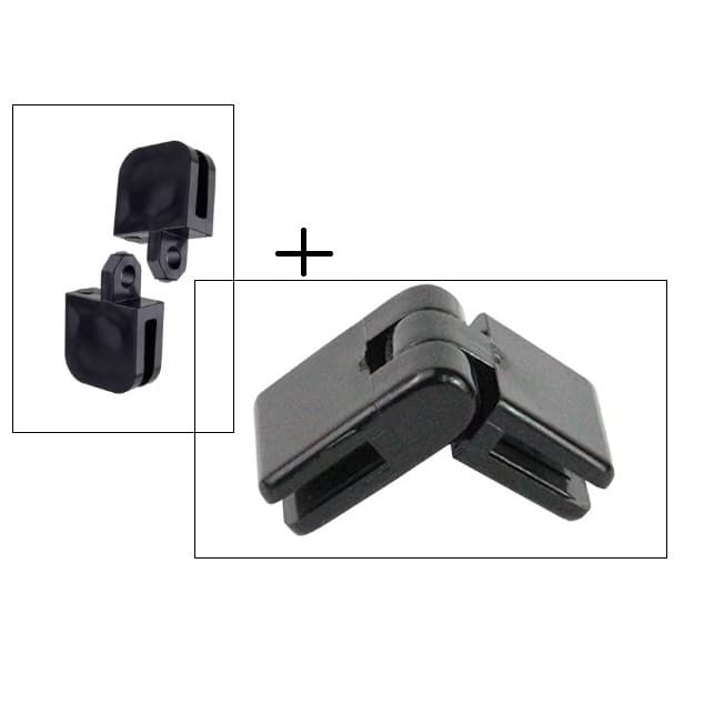 Dobradiça Para Vitrine Balcão Rack Porta De Vidro 4mm V / V
