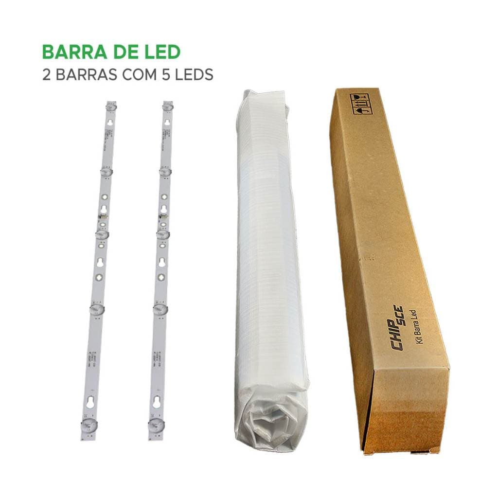Barramento Led Compatível c/ 32S6500S 32D1200 32S5300 PVT32D12D 32HR332M05A7 V2 - Kit c/ 2 Barras