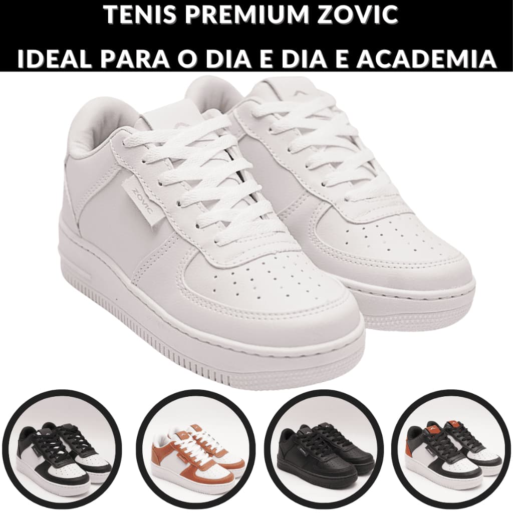 Tenis Masculino Premium Confortável Casual 34 Ao 43 Várias Cores Couro Costurado