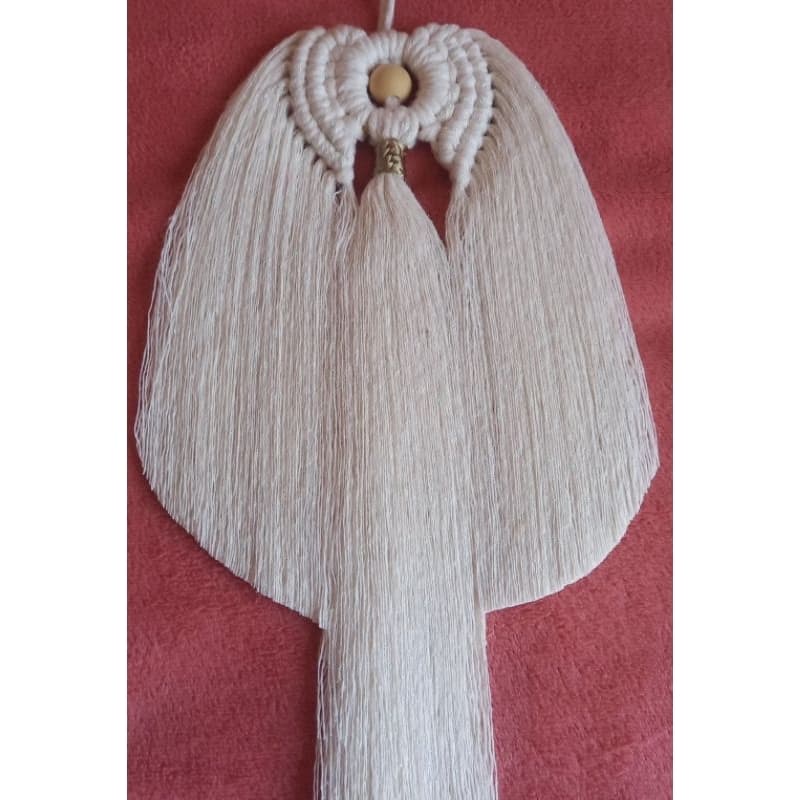 Anjo protetor em macrame - Natal - Aniversario - Porta