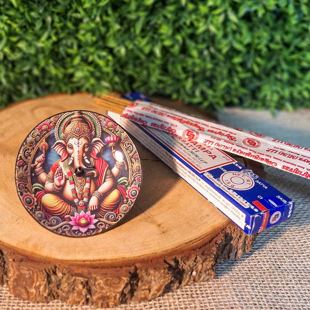Incensário Lord Ganesha Para Incensos de Vareta Prosperidade e Abundancia