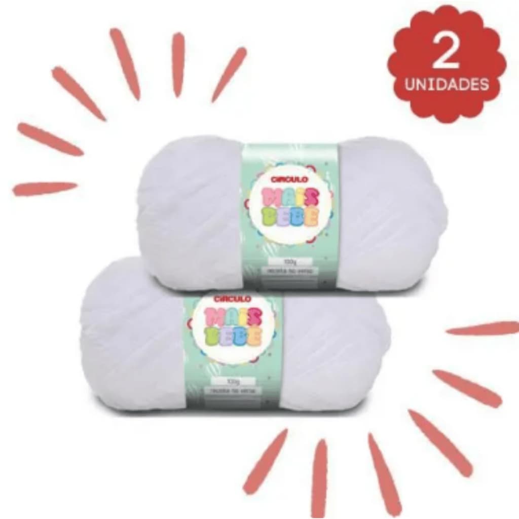 Kit 2 unidades Fio Mais Bebê Círculo 500m 100g