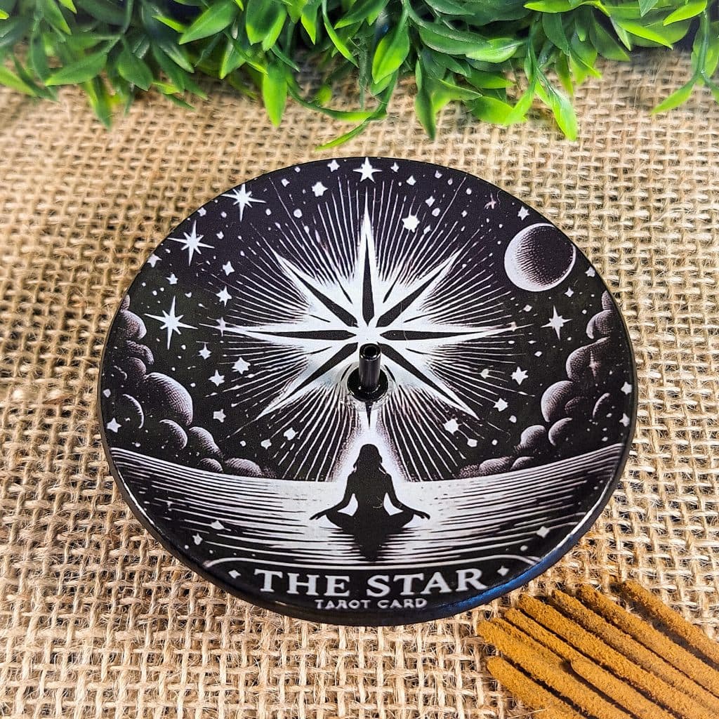 Incensário Carta de Tarot The Star Estrela Para Incensos de Vareta