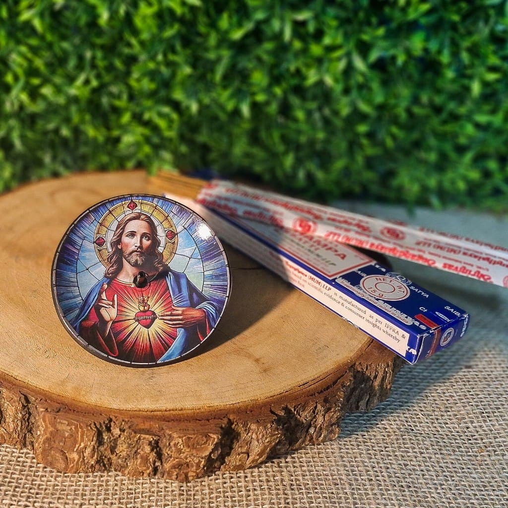 Incensário Sagrado Jesus Para Incensos de Vareta