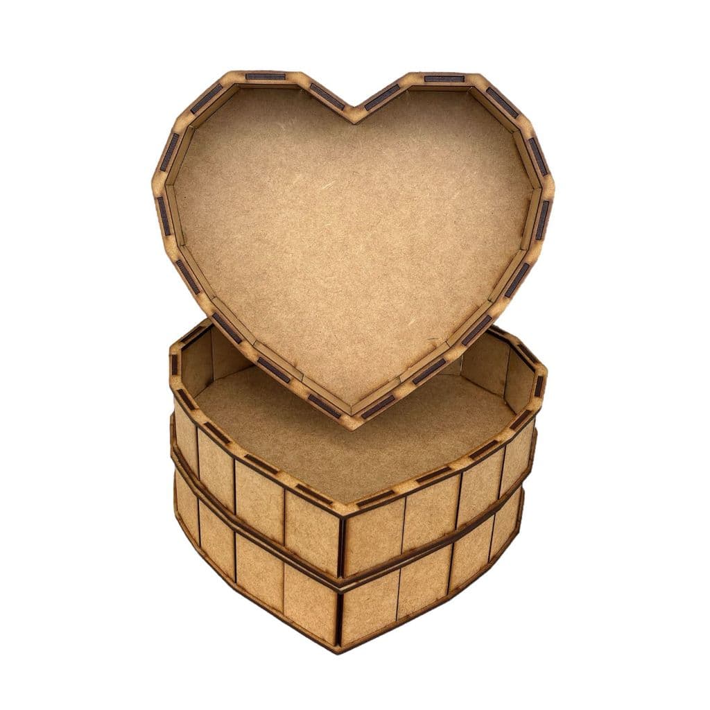 Cesta de MDF em Formato de Coração – 24x26x5,5cm TAM. M