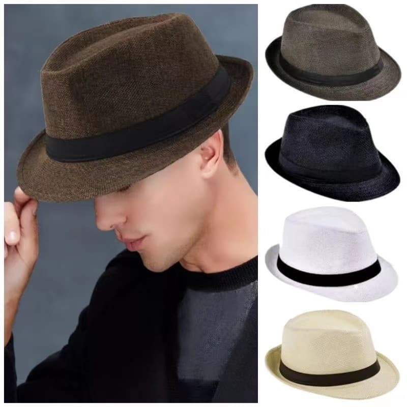 Chapéu Malandro Carioca Liso Unisex Brim Tecido Panama