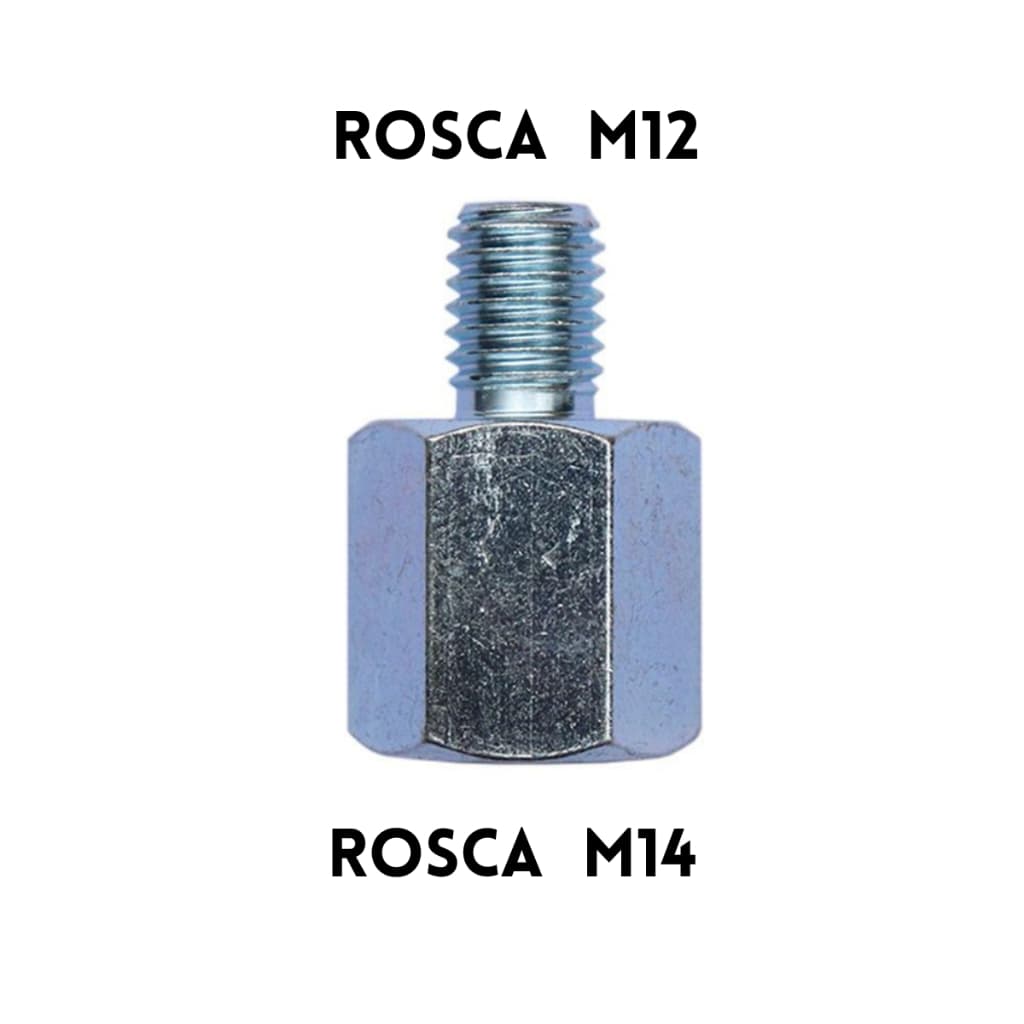 Adaptador conector Rosca Broca Chanfradeira M12 M14 Lixadeira, Esmerilhadeira  Furadeira Serra Copo