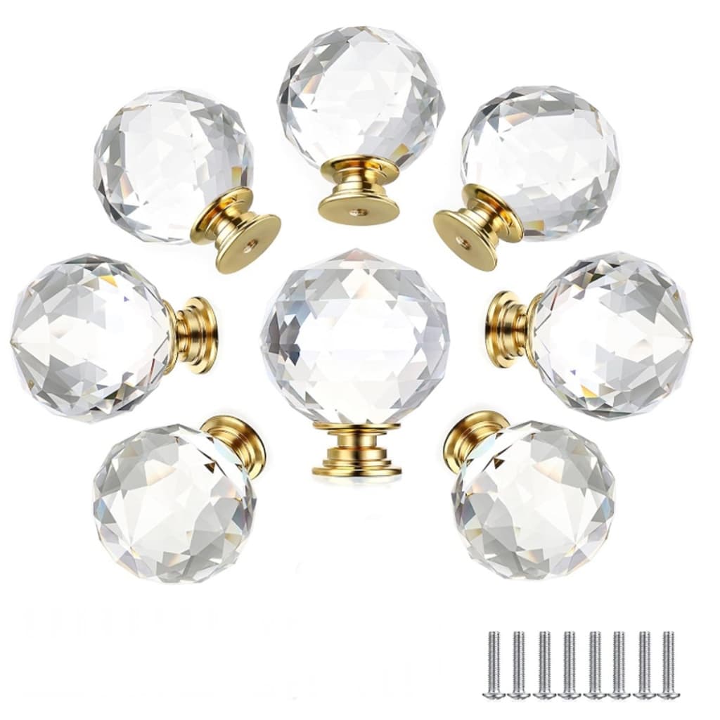 Kit 10 Puxadores Cristal Para Gavetas Cômoda E Armário
