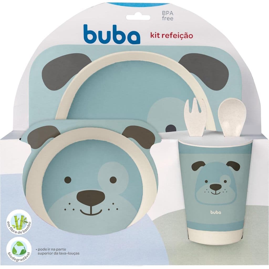 KIT REFEIÇÃO BAMBU - AZUL