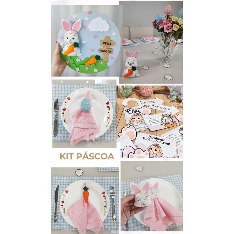 Kit MESA POSTA PÁSCOA + BRINCADEIRA CAÇA AOS OVOS