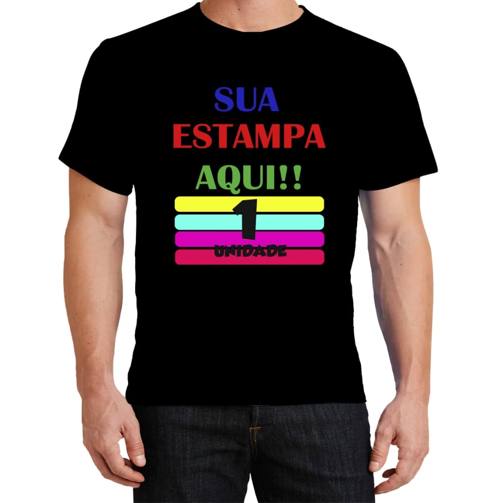 Camiseta Personalizada Sua Estampa Aqui Logo 100% Algodão