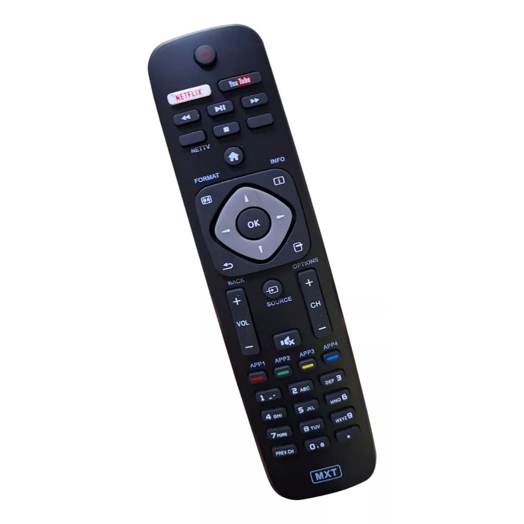 Controle Remoto Compatível com Tv Philips Smart 4k Lcd Led Função Netflix Mxt 01390