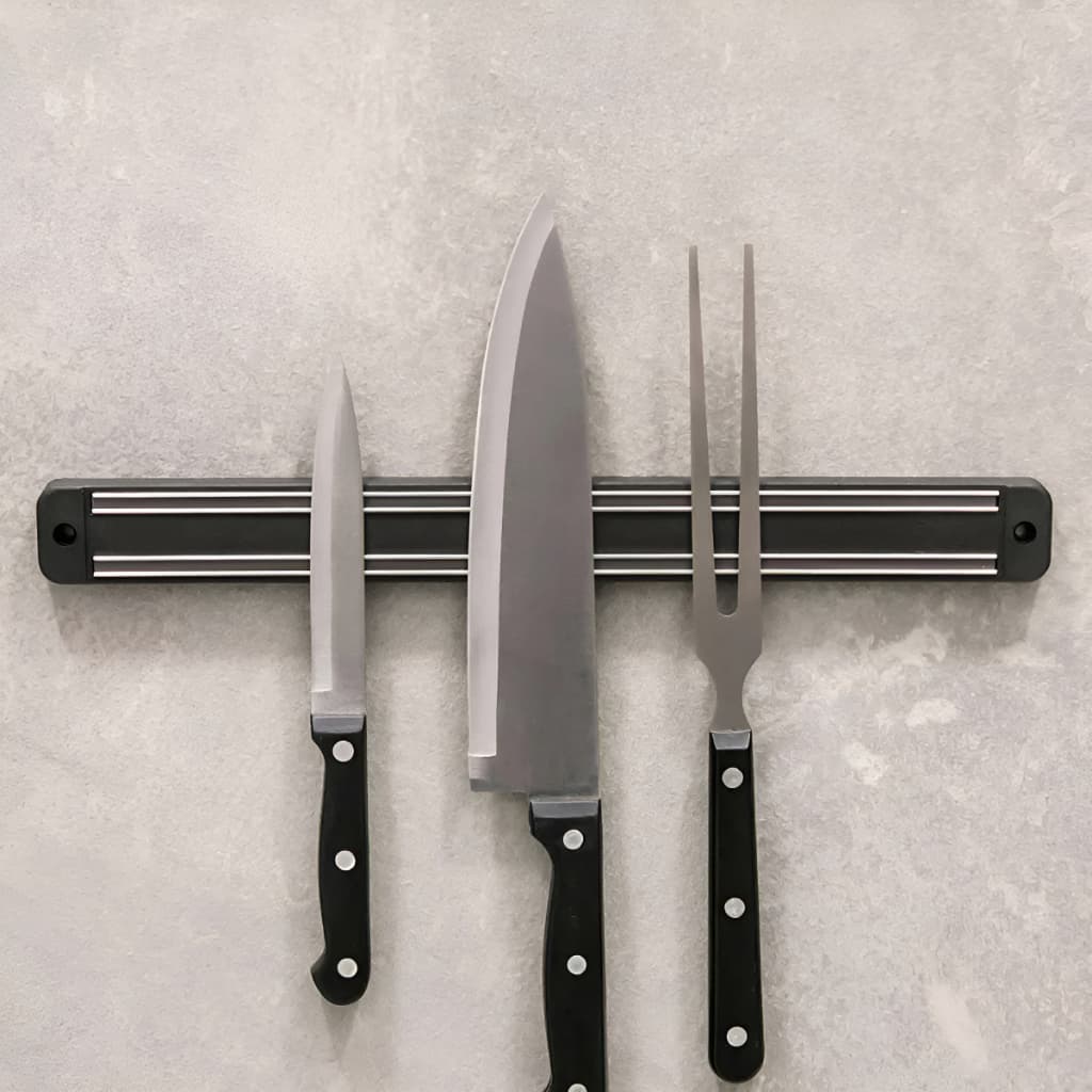 Kit Com 3 Barra Magnética Para Facas Ferramentas 28cm Imã Suporte Cozinha Churrasqueira