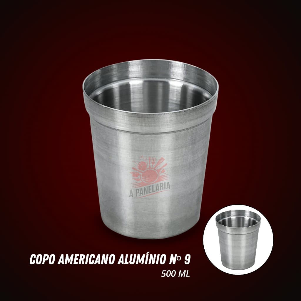 Copo grande alumino 500 ml extra - não enferruja - água suco cerveja chopp