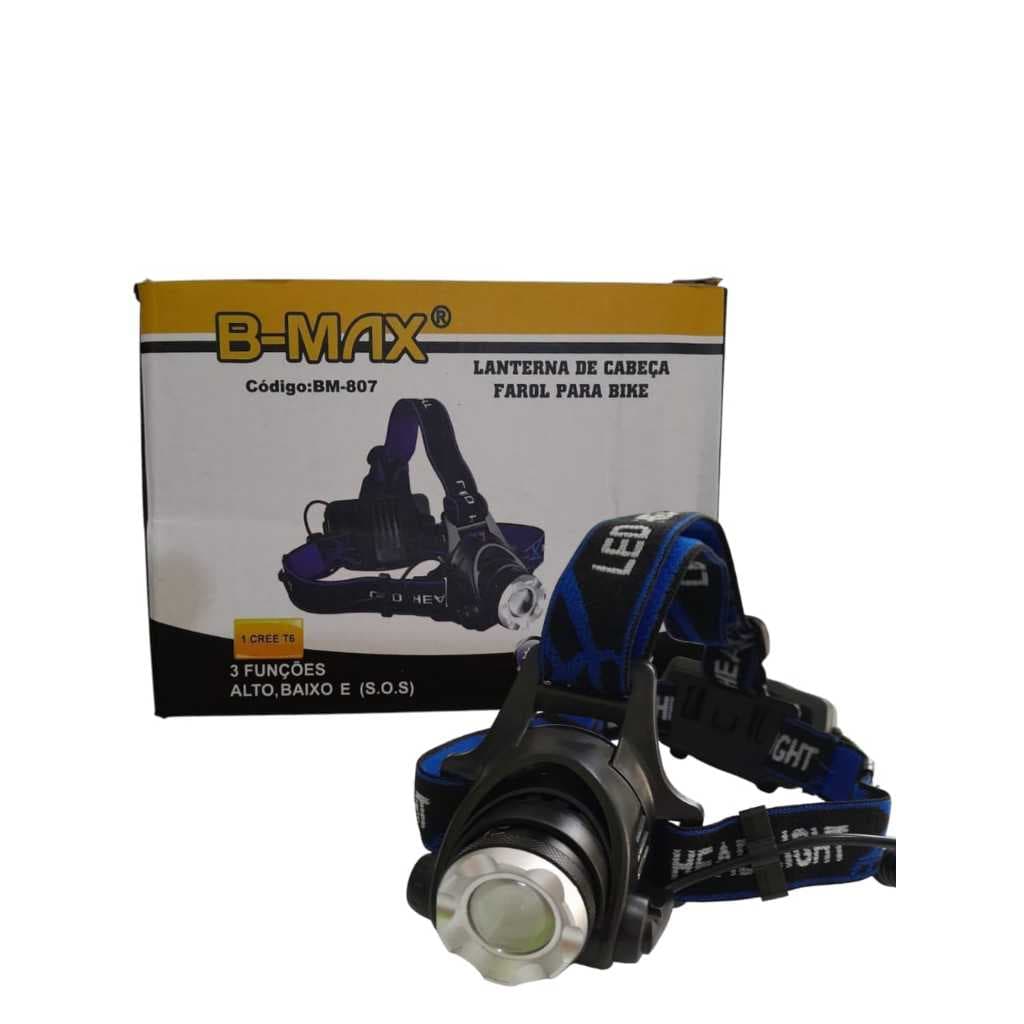 LANTERNA DE CABEÇA FAROL PARA BIKE LANTERNA B-MAX LANTERNA