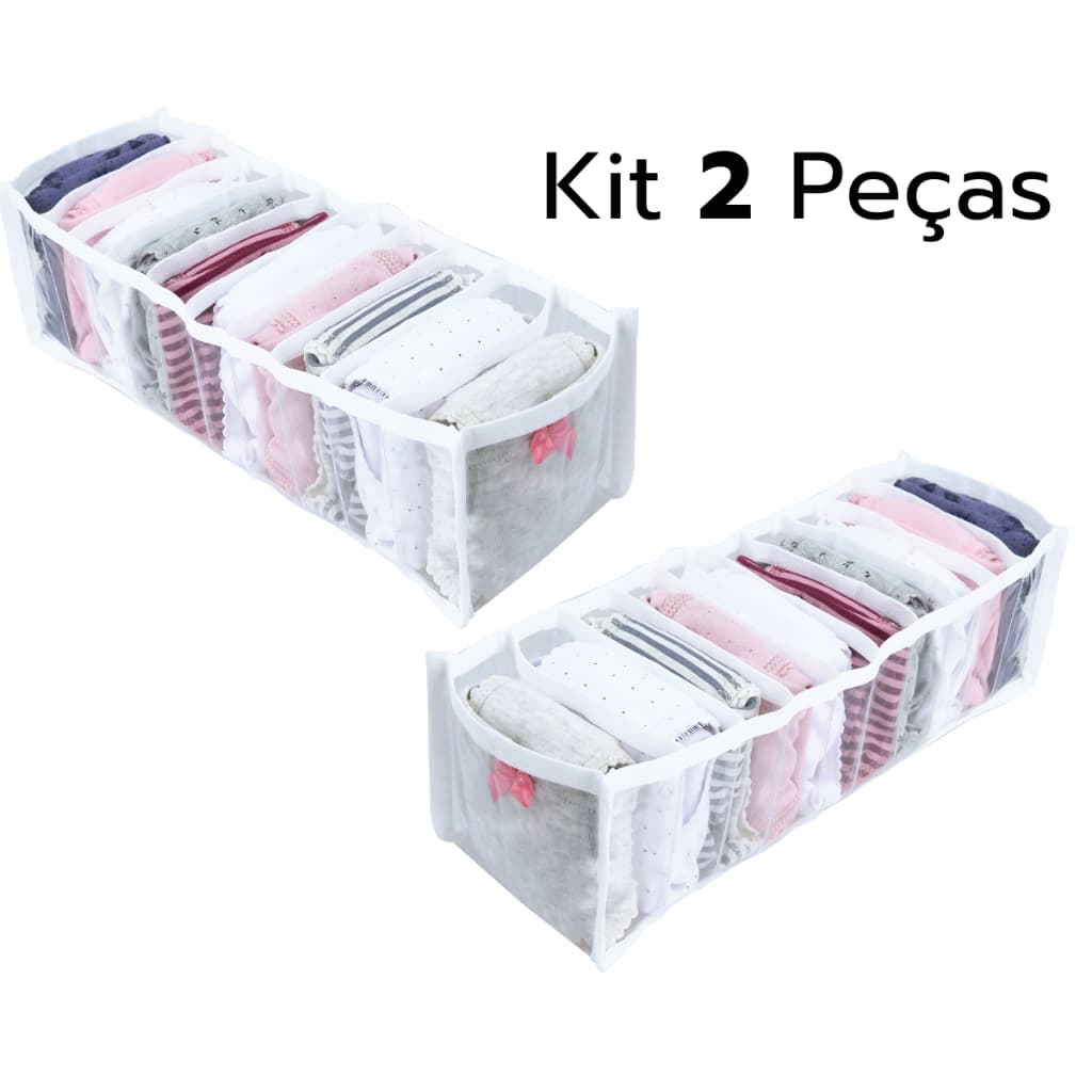 Colmeia Organizadora Cristal Calcinha Meias Lenços 2 Pç