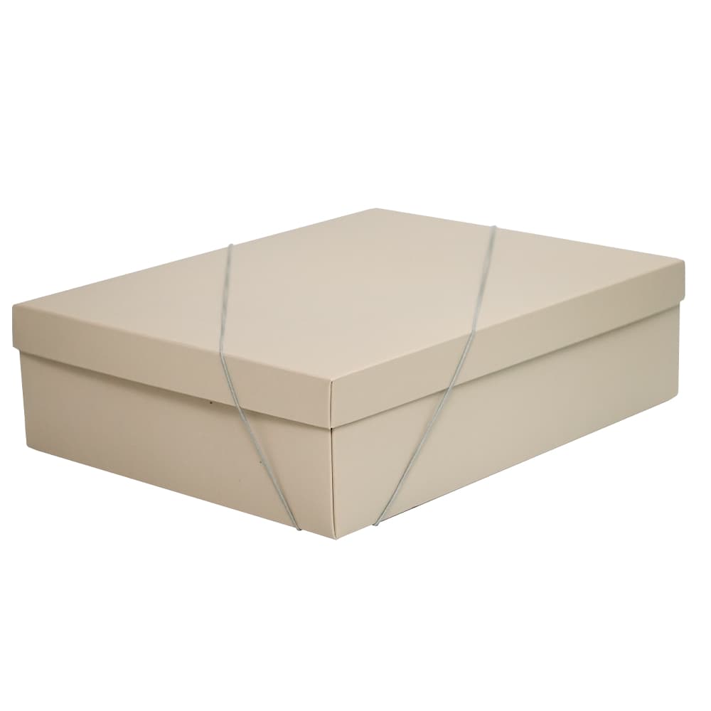 Caixa Presente Cores Areia/vermelho Retangular G 36x28x10