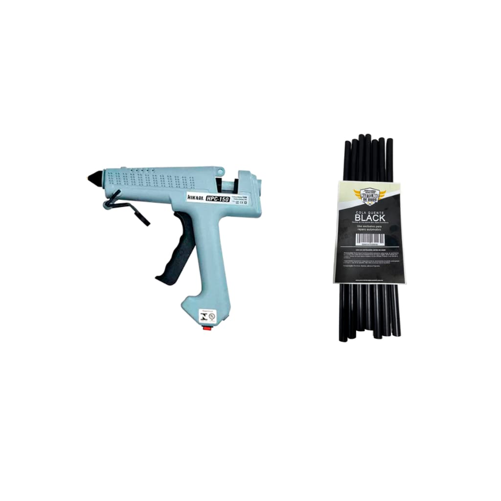 Pistola de Cola Quente 100w Bivolt + 15 Bastões de Cola - Kit Martelinho de Ouro Megatools