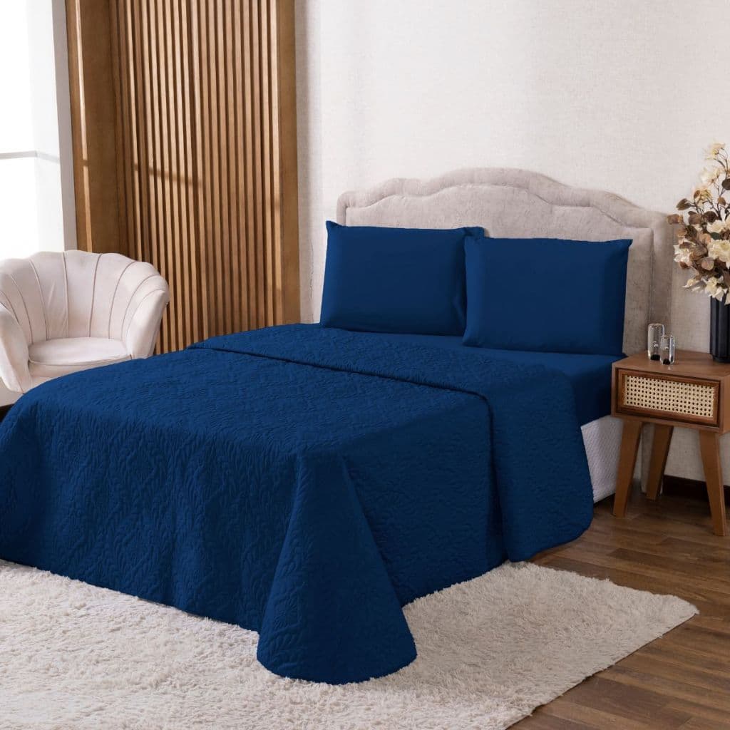 Kit Cobre Leito Queen Quarto de Luxo Moderno Slim
