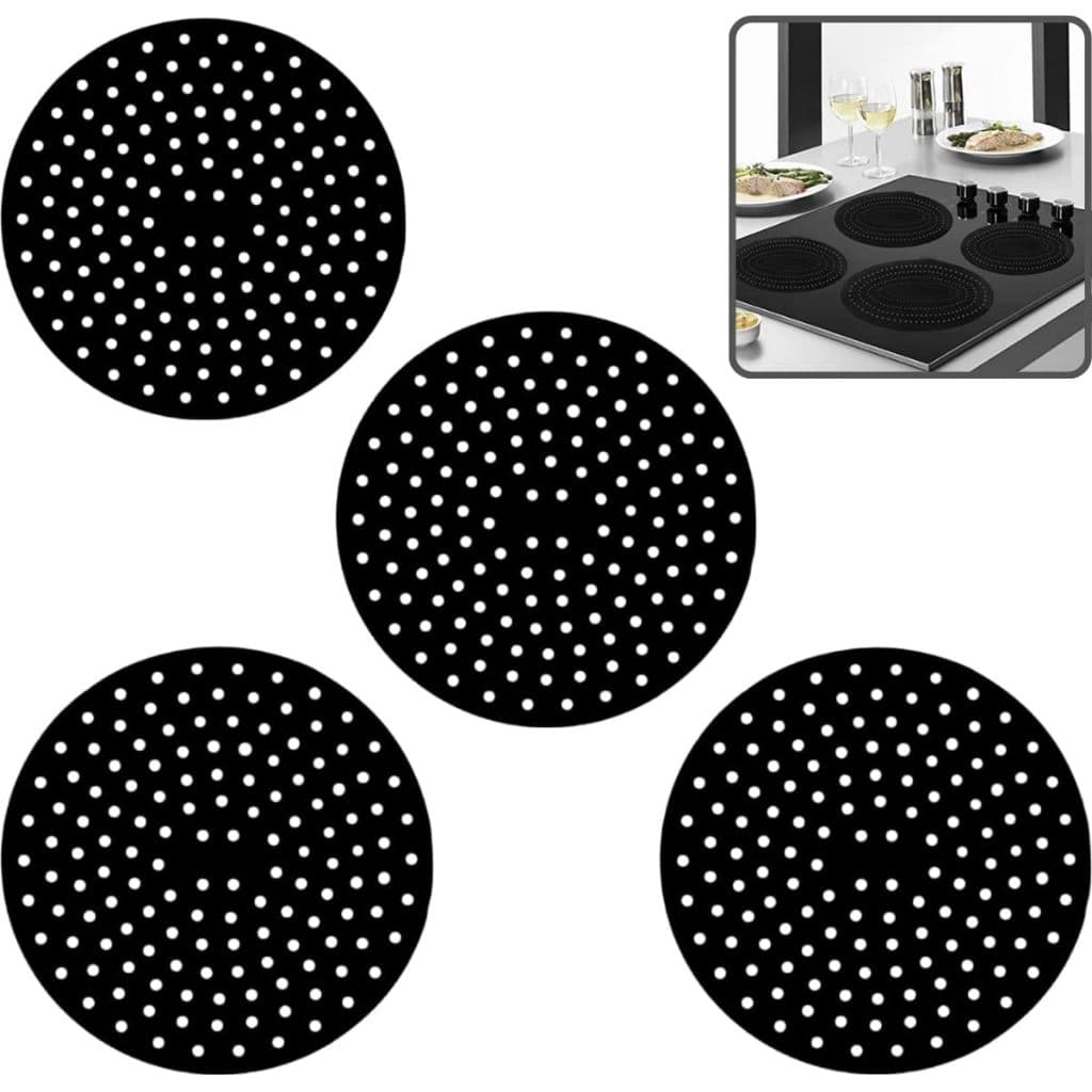 Kit 4 Tapete silicone Antiderrapante de panela Fogão Coktoop Indução