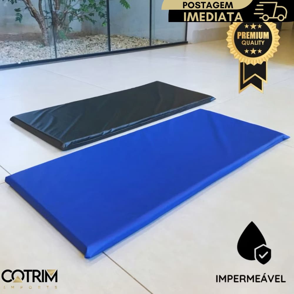 Colchonete p/ Academia Premium 90x40x3 cm Espuma Macia D23 Impermeável Compacto Fit Mat Yoga Pilates