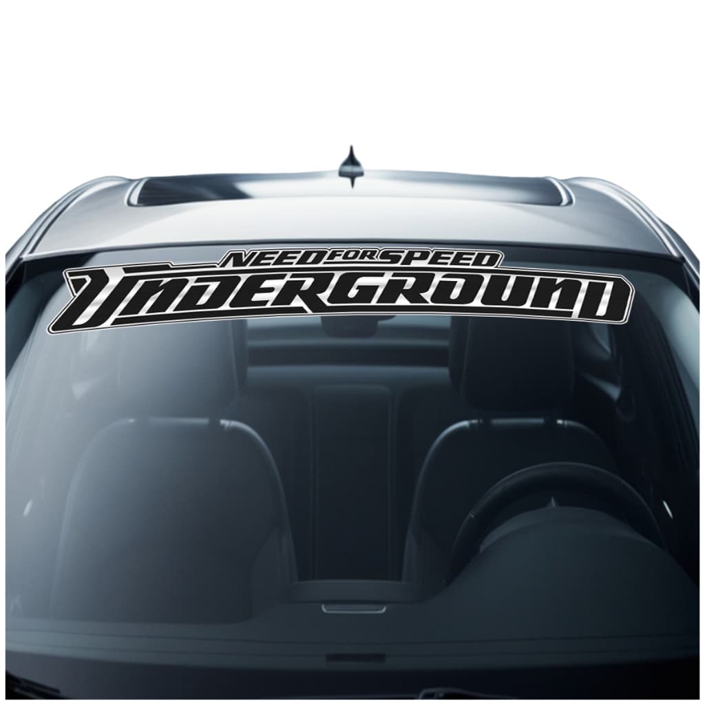 Adesivo Parabrisa Need for Speed Underground Frase Carro Rebaixado Dub Som Automotivo Vidro