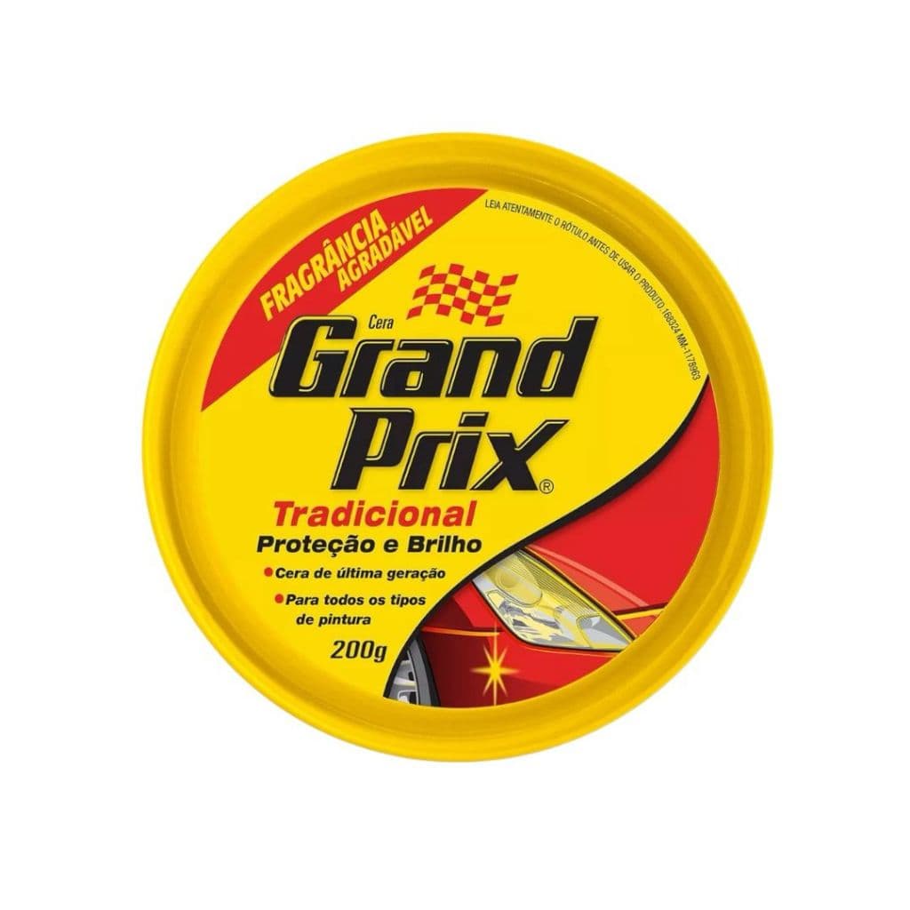 Grand Prix Tradicional Cera Automotiva Em Pasta Lata 200gr
