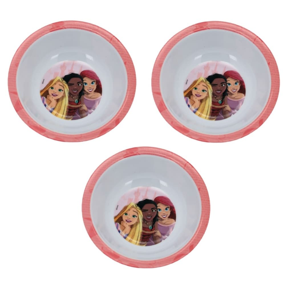 Kit 3 Bowl Infantil Refeição Disney Princesas Melamine 16cm