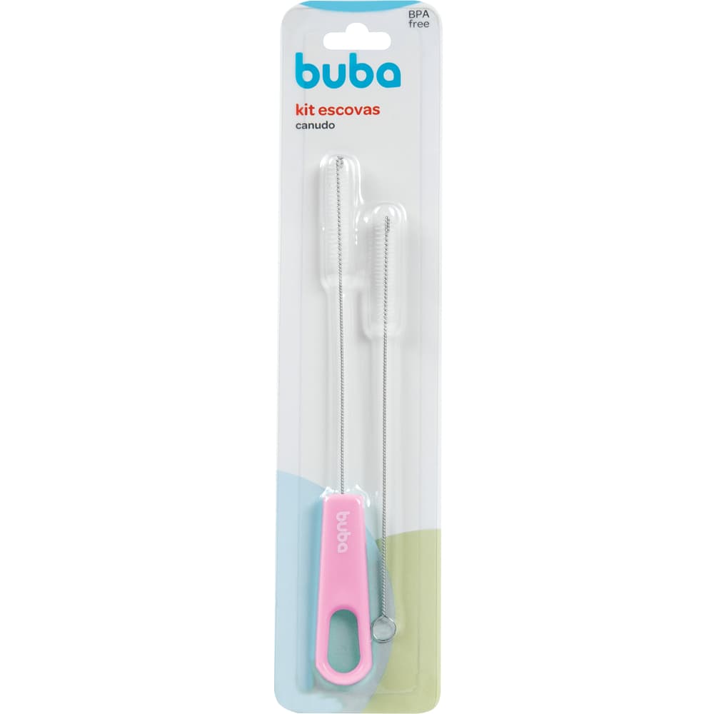 Escova de Limpeza BUBA para Canudo - Rosa