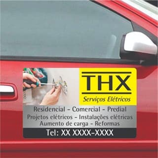 2 Mantas Magnéticas Ímã Para Propaganda Em Carro Veículo Van 60 x 39cm