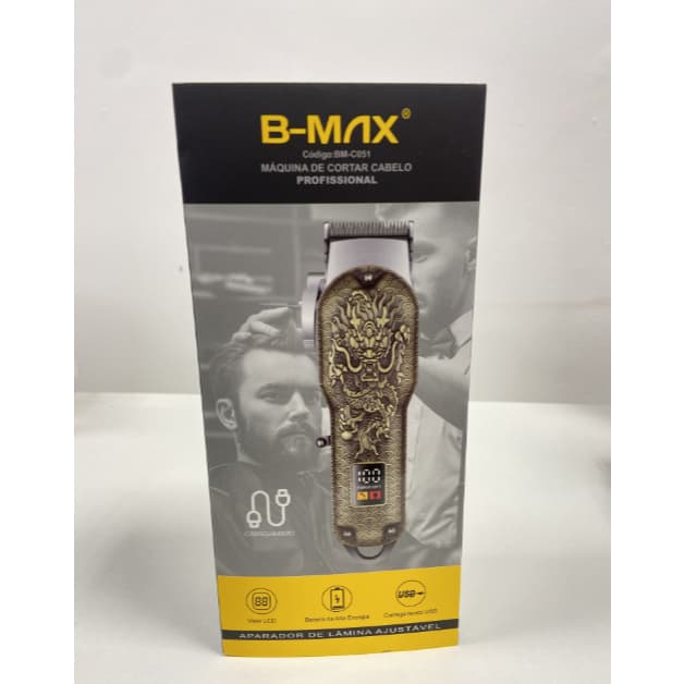 Máquina de Cortar Cabelo 5W Com Visor LCD B-Max BM-C051