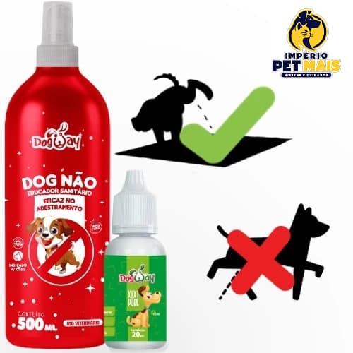 Kit Adestrador Xixi Não + Xixi Sim Genial Pet 500 ML para Cães Cachorro Afasta o Cachorro de Móveis e Locais Indesejados
