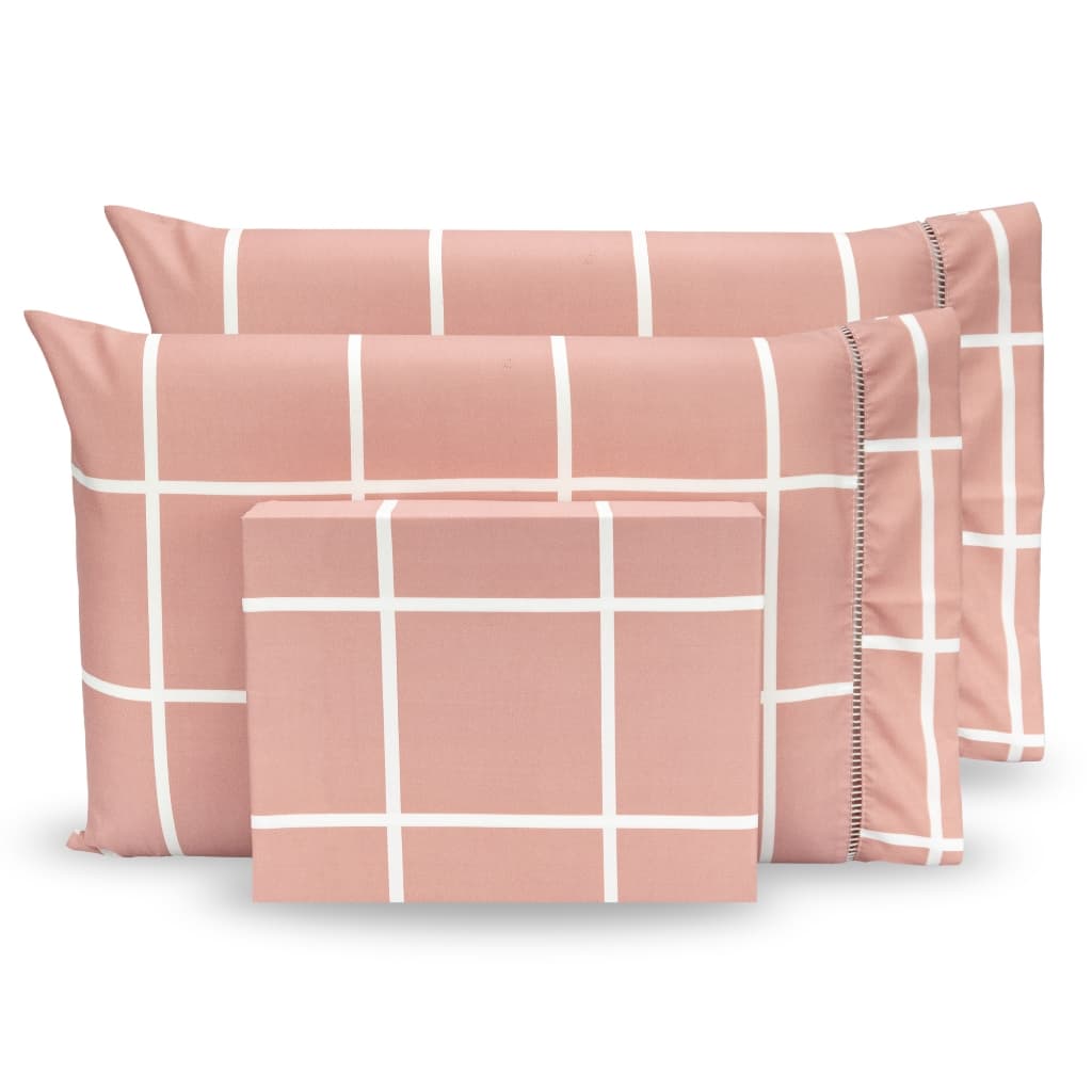 Kit Com 3 Peças Jogo de Lençol Casal Padrão Percal Flex Lençol Estampado Cama Casal Padrão 400 Fios