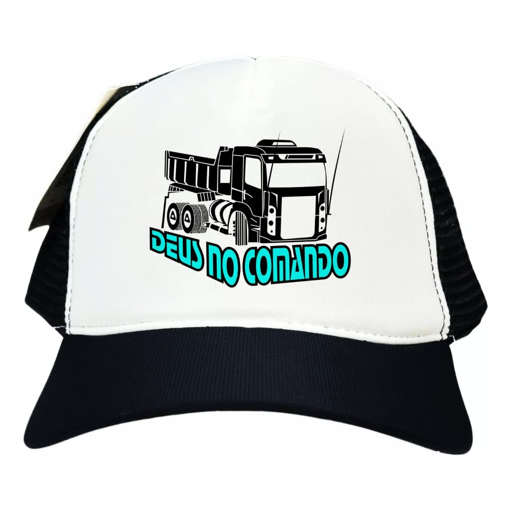 Boné Caminhoneiro Caminhão Deus no Comando