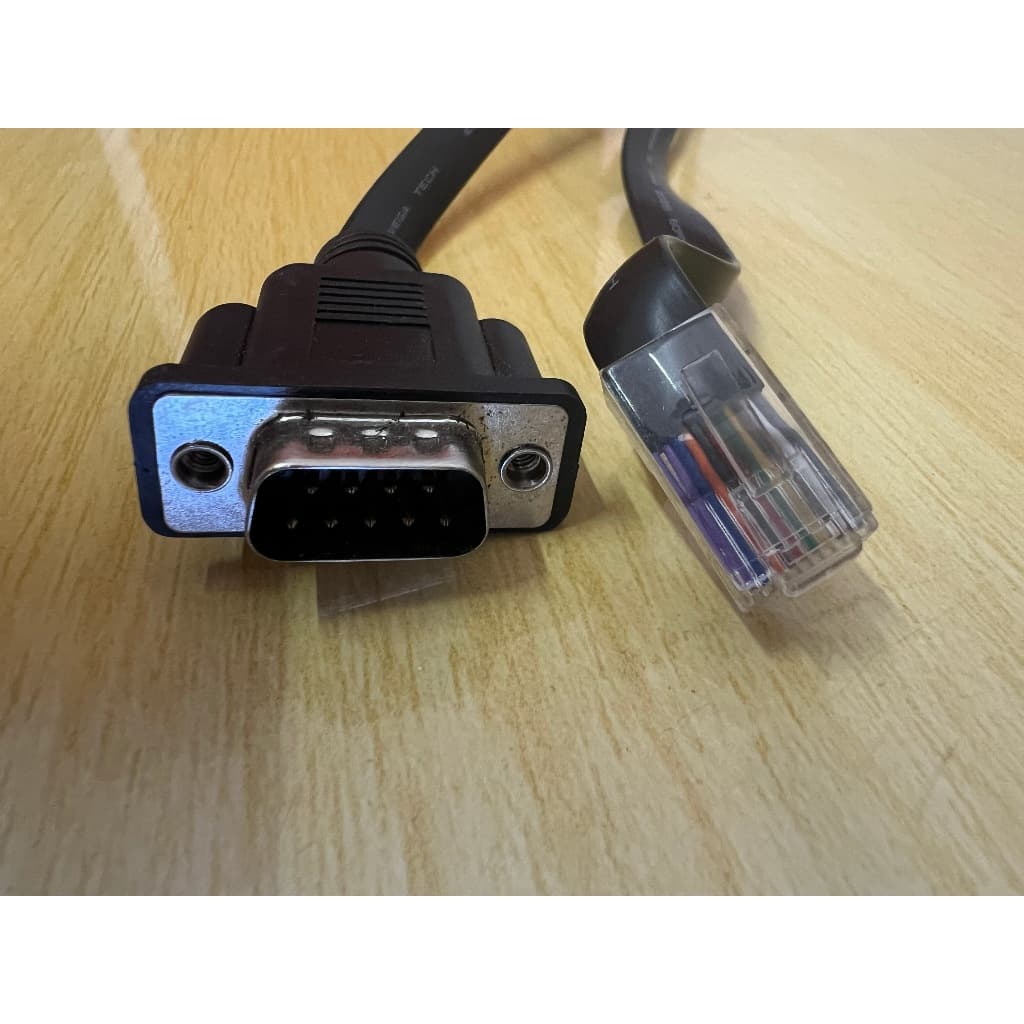 2 Pçs Cabo Serial (DB9 / RS-232) X Rede Rj45 Comprimento 40cm