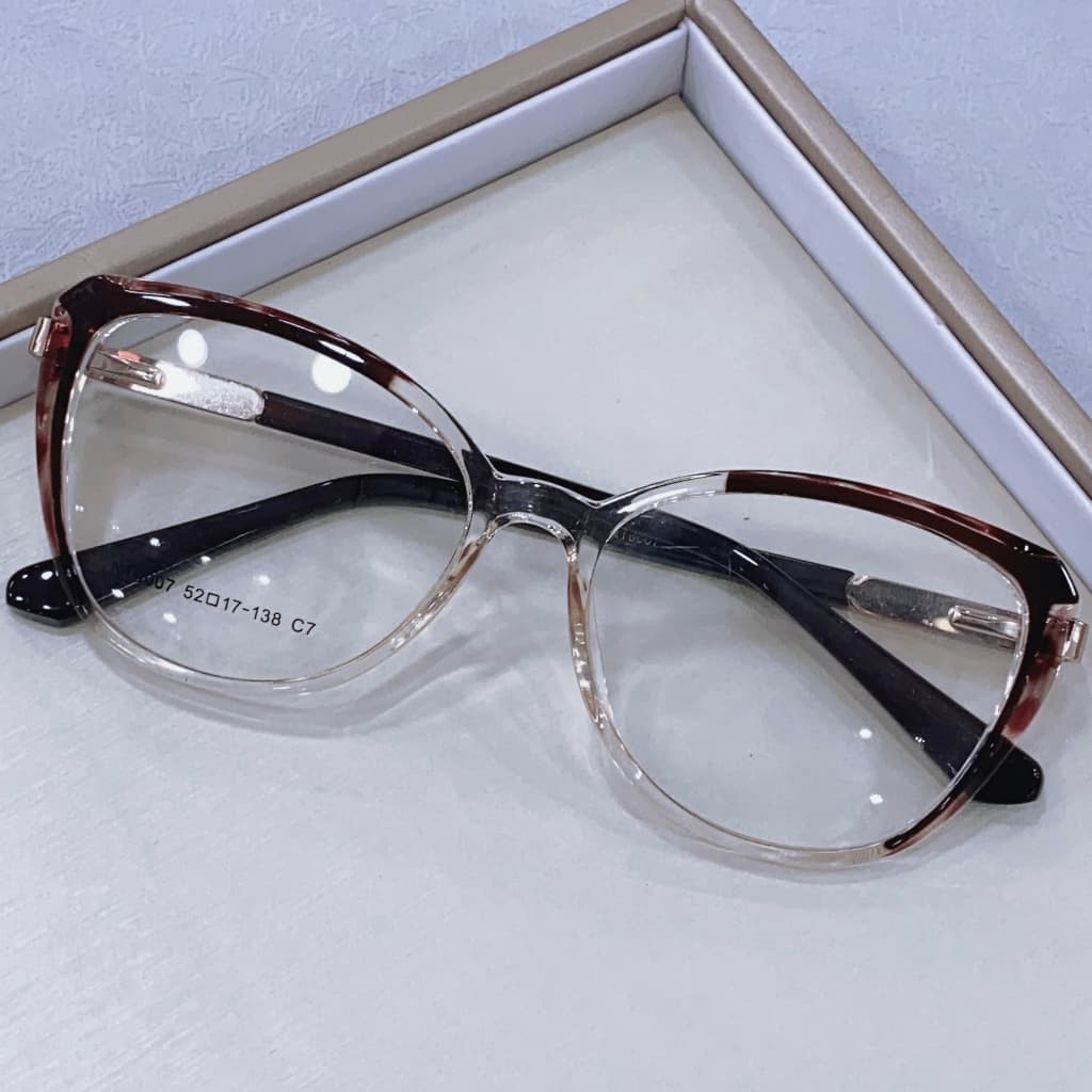 Oculos de armacao NYLON feminino com detalhe animal print
