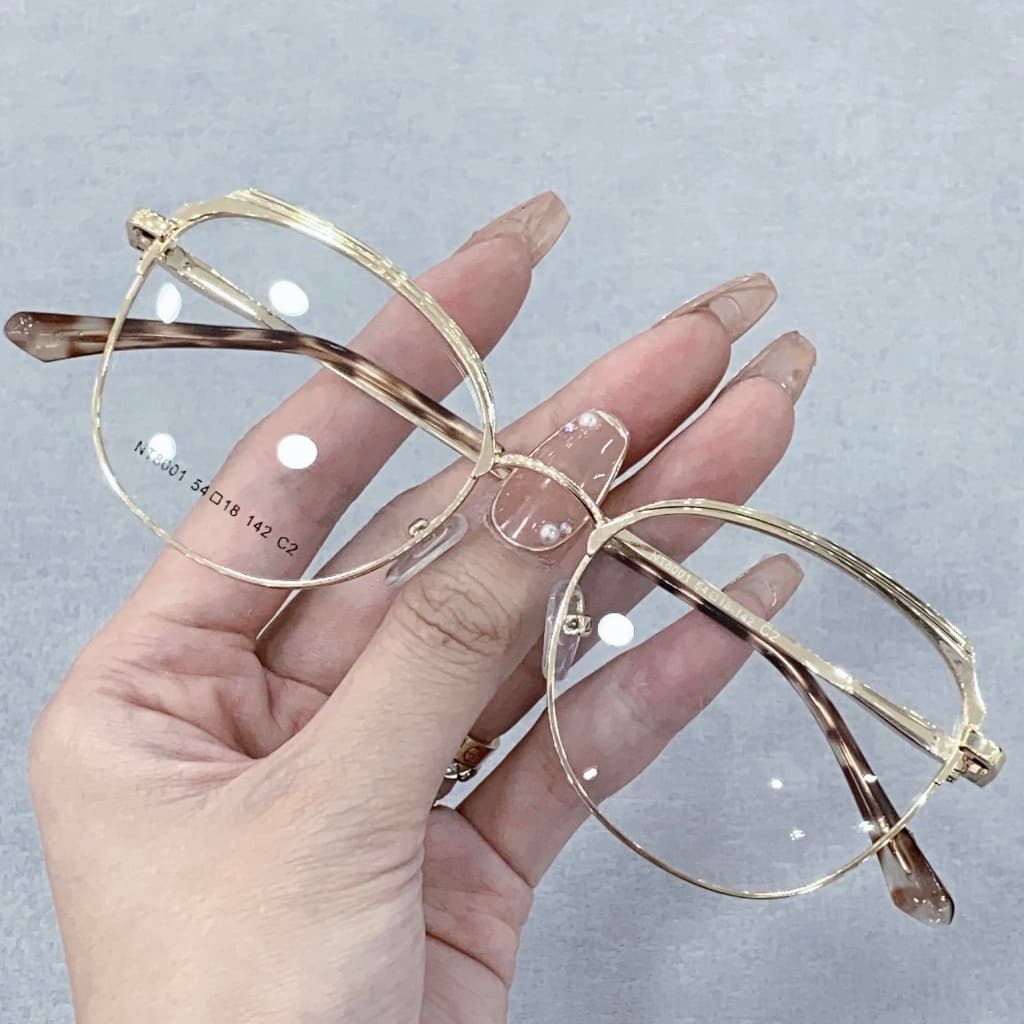 Oculos de armacao metal feminino redondo delicado