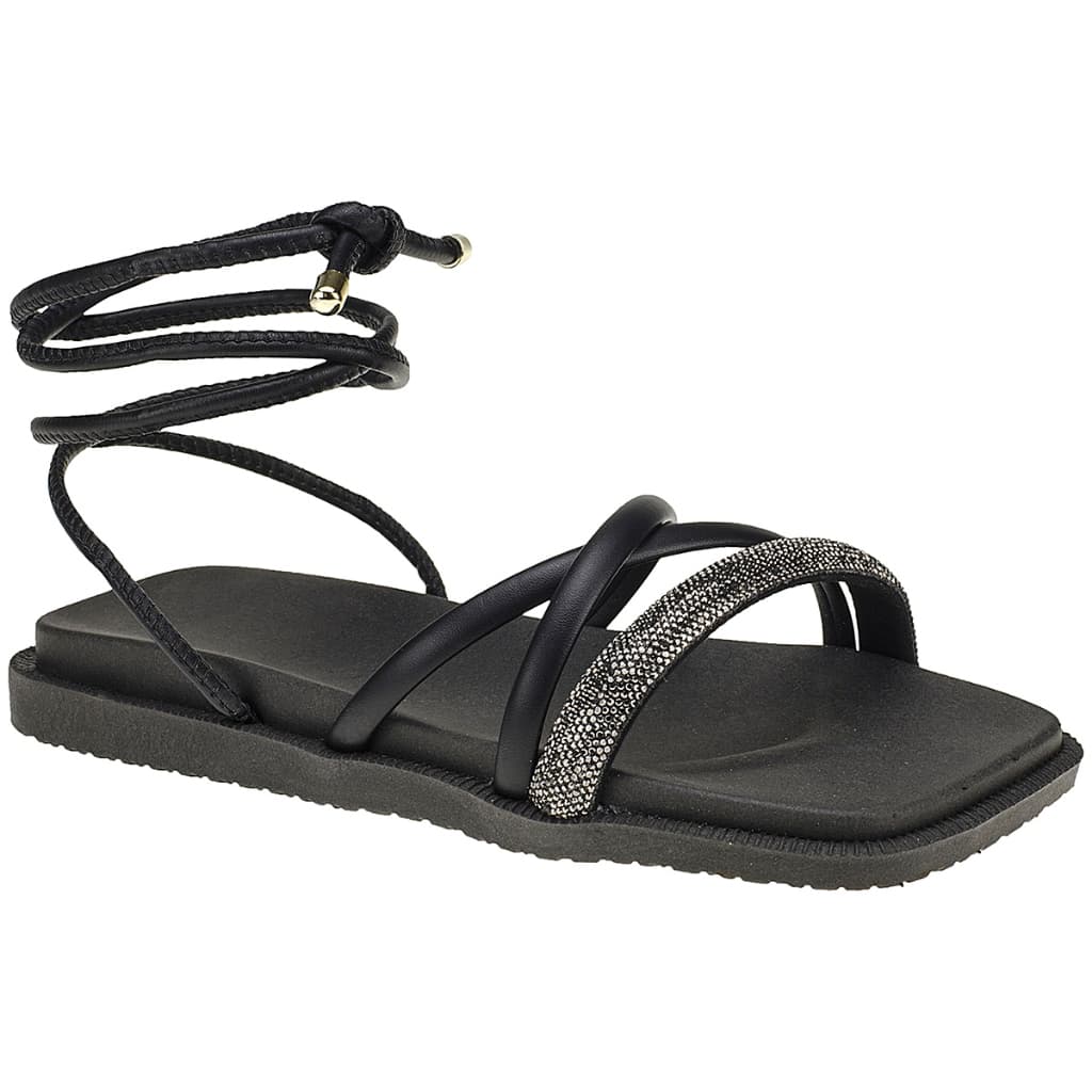 Papete Flat com Tira de Strass Amarração FORMA GRANDE