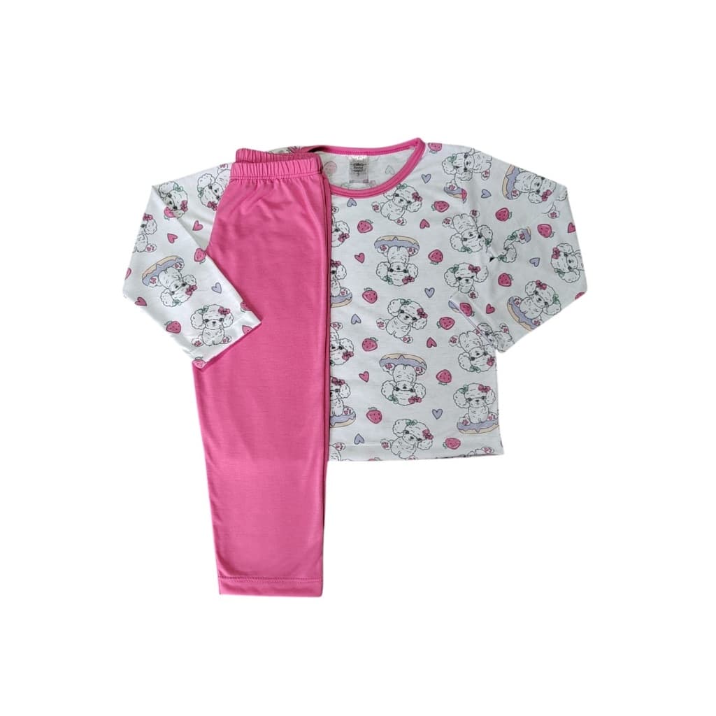Kit Sortido 4 Peças (2 conjuntos) Pijama Inverno Infantil Menina