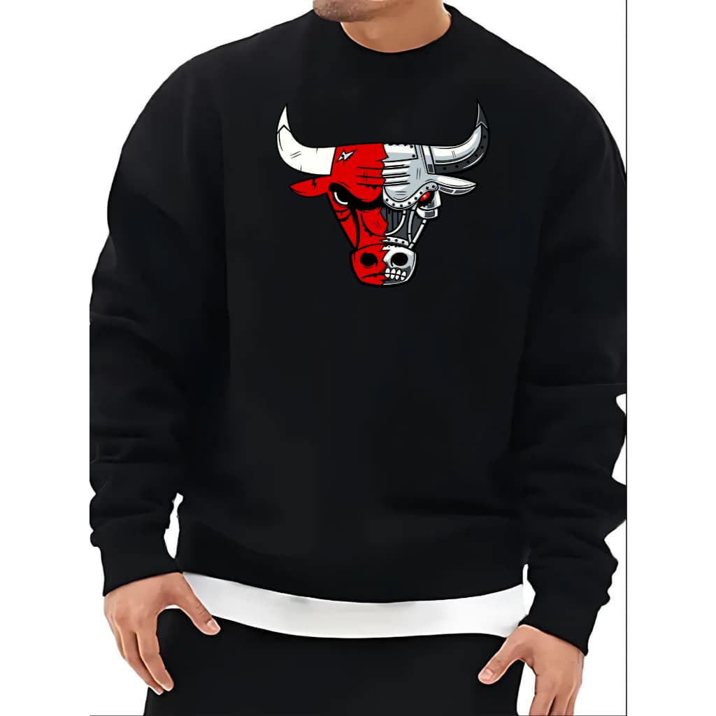Streetwear "Basquete" "Chicago" "Moletom" e "Gola Redonda" De Moletom Careca "Bulls" 30.1 Algodão
